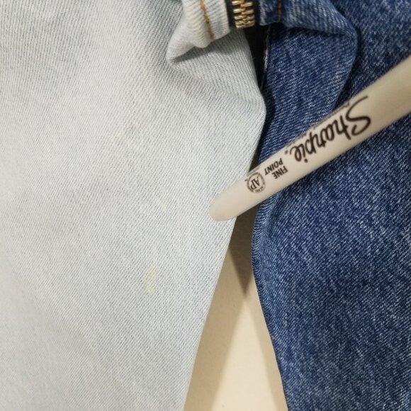 REVICE Two Tone High Rise Jeans Blue Size 26 - Picture 6 of 7